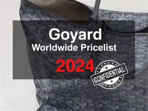 goyard price in paris 2018|goyard cap vert price 2024.